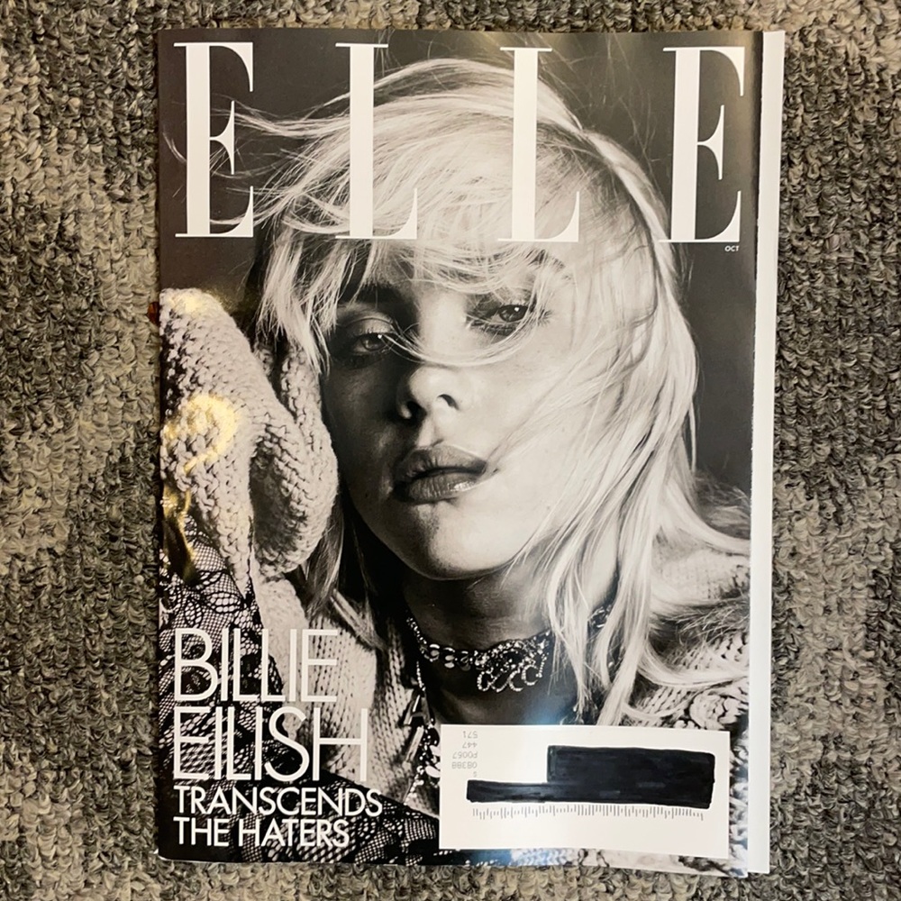 Elle x Billie Eilish magazine Oct 2021 edition